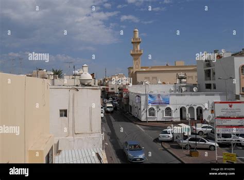 Muharraq souk viewed from the Al Alawi House on the Pearl Trail, Muharraq, Kingdom of Bahrain ...