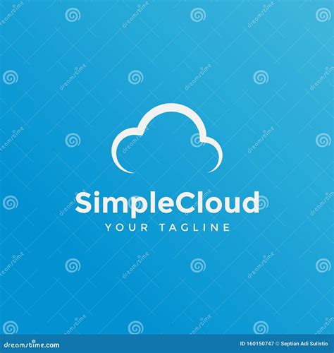 Simple Cloud Logo Design Template Stock Illustration - Illustration of logo, networking: 160150747