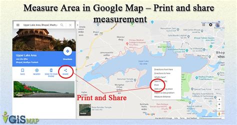 Measure Area in Google Map - Print and share measurement