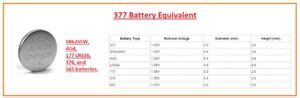 377 Battery Equivalent, Voltage, Size, Life & Uses - The Engineering ...