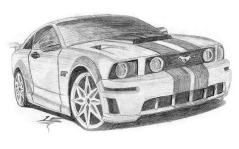 Ford Mustang Art drawing | Mustang drawing, Car drawing pencil, Car ...