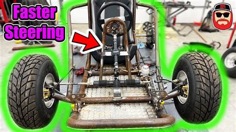 XXXL Go Kart Steering Quickener & CVT Jackshaft Build - YouTube