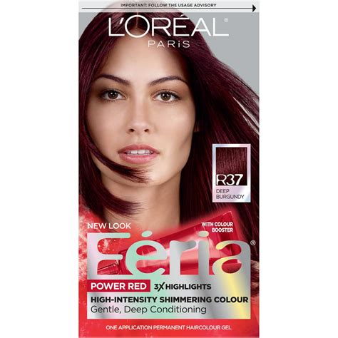 L'Oreal Paris Feria Multi-Faceted Shimmering Permanent Hair Color, R37 ...