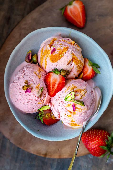 Strawberry Mango Swirl Ice Cream - Shweta in the Kitchen