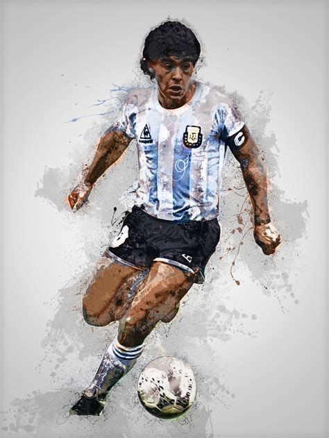 Diego Maradona Poster Canvas Argentina Artwork Wall Decor | Etsy Australia