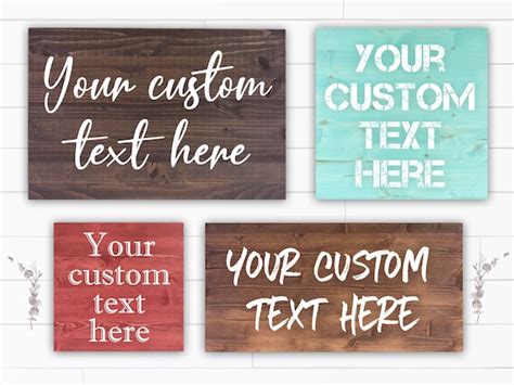 Custom Wood Signs Personalized Quote Custom Wooden Signs | Etsy