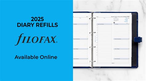 Filofax 2025 Diary Refills - Order Online - LBM Art & Stationery – LBM ...