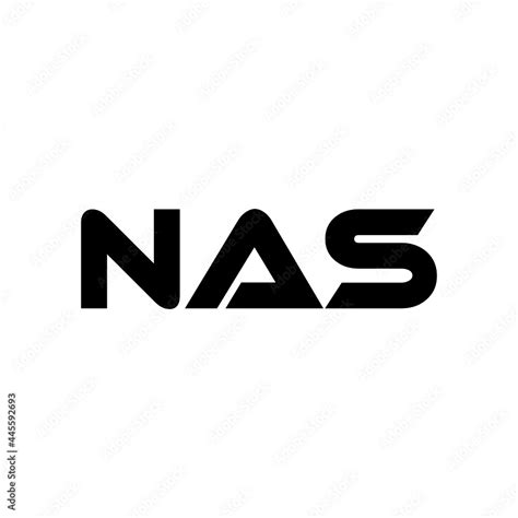 NAS letter logo design with white background in illustrator, vector ...