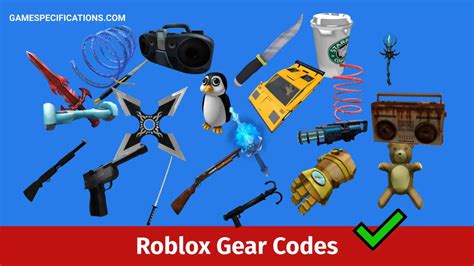 50+ Popular Roblox Gear Codes [2024] - Game Specifications