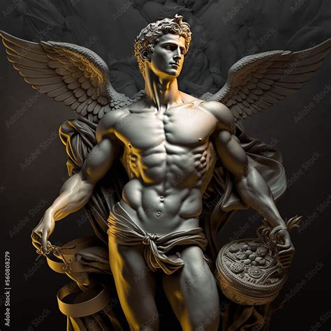 Ancient greek god Hermes. Created with Generative AI technology. Stock Illustration | Adobe Stock