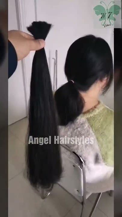 long hair cut off before and after - YouTube