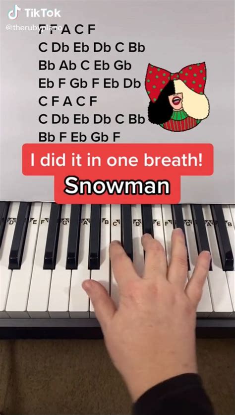 Snowman Sia Piano Beginner | Piano songs, Piano music with letters ...