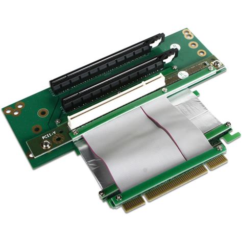 iStarUSA Two PCIe x16 and One PCI Riser Card DD-643661 B&H Photo