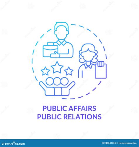 Public Affairs PR Blue Gradient Concept Icon Stock Vector ...