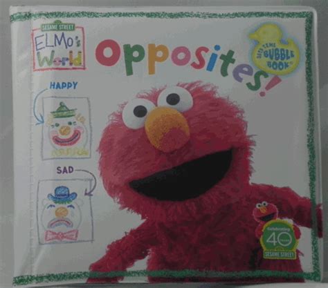 Amazon.com : Sesame Street Elmo's World "Opposites" Bath Time Bubble Book : Bathtub Books : Baby