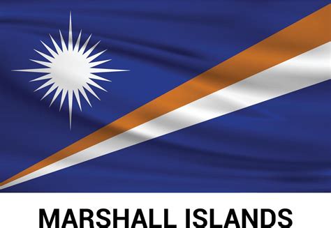 Marshall Islands flag design vector 14008291 Vector Art at Vecteezy