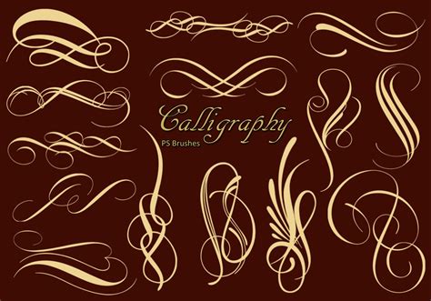 20 Calligraphy PS Brushes abr. Vol.1 - Free Photoshop Brushes at Brusheezy!