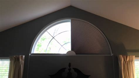 Movable Blind for Arch Shaped Window by Blind Builders, Inc. Feasterville, PA 19053 - YouTube