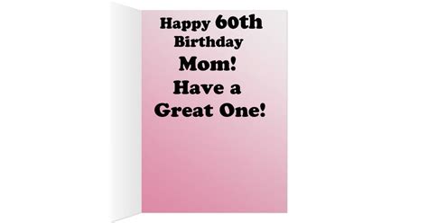 Happy 60th Birthday Mom Card | Zazzle