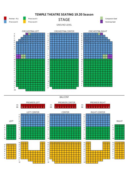 Seating Chart – Temple Theatre