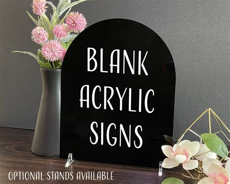 Blank Acrylic Table Sign With Optional Stands Blank Table - Etsy in 2022 | Acrylic table, Table ...