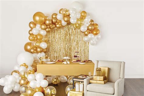 Round Transparent Confetti Latex Balloons, Gold, 12-in, 6-pk, for ...