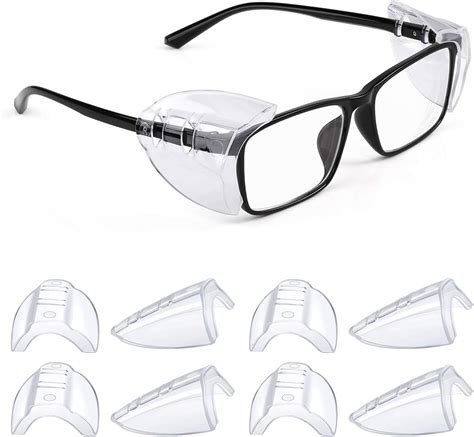 4 Pairs Safety Glasses Side Shields, Slip on Clear Side Shields for ...