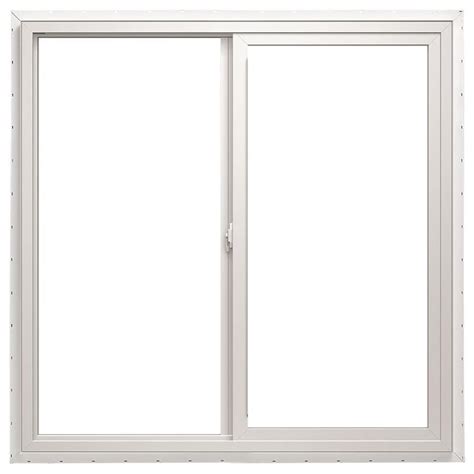 ThermaStar by Pella Left-Operable Vinyl New Construction White Exterior Sliding Window (Rough ...