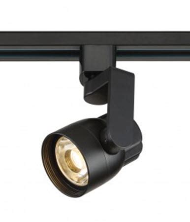 Satco LED angle arm track head commercial lighting fixtures in black with 36 degree flood beam ...