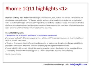 Motorola Mobility Strategy + 1Q11 - NAGILITI | PPT