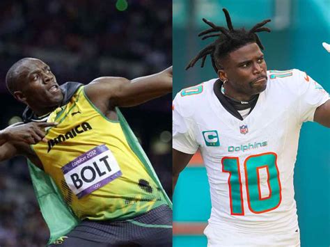 Dolphins WR Tyreek Hill claims he could beat prime Usain Bolt in a 40 ...