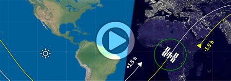 Track ISS Click for the LIVE ESA International Space Station tracking map | International space ...