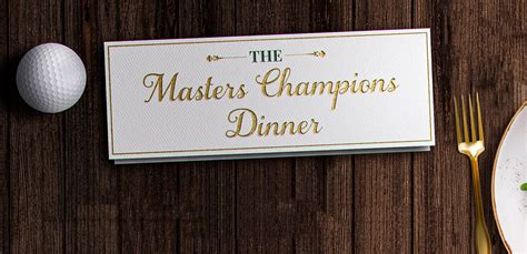 The Peculiar Taste Of The Masters Champions Dinner