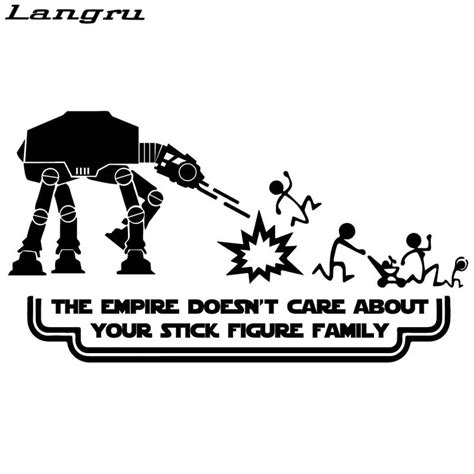 Langru Lustige Star Wars Stick Figur Familie Auto styling Auto Aufkleber Decals Vinyl Graphics ...