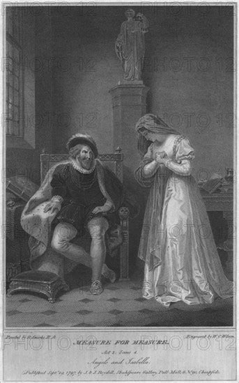 'Measure for Measure. Act 2. Scene 4. Angelo and Isabella', 1797. Artist: WC Wi. - Photo12 ...