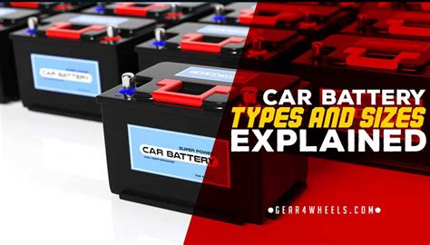 Car Battery Size Chart