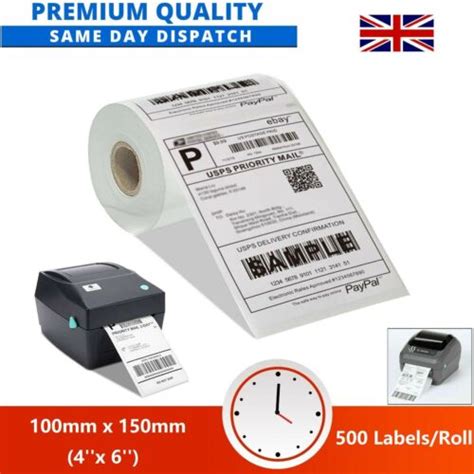 Royal Mail Thermal Labels Printer Labels 500 Labels Per Roll 4x6 Zebra Printer | eBay