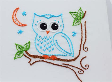 big B: Owl Embroidery Pattern