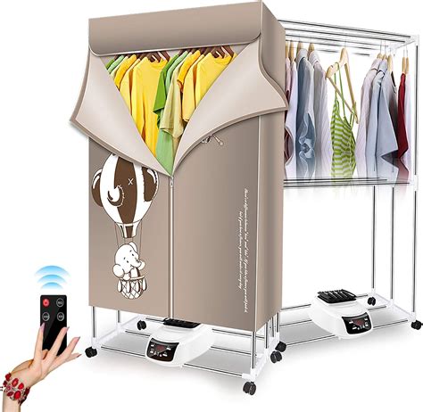 Matte 1500W Foldable Electric Clothes Dryer, 15kg Large Capacity Double Layer Stainless Steel ...