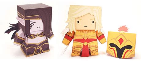 League of Legends : Morgana and Kayle Paper Toys | Paperized Crafts