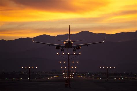 ITAP of a plane landing at sunset : r/itookapicture