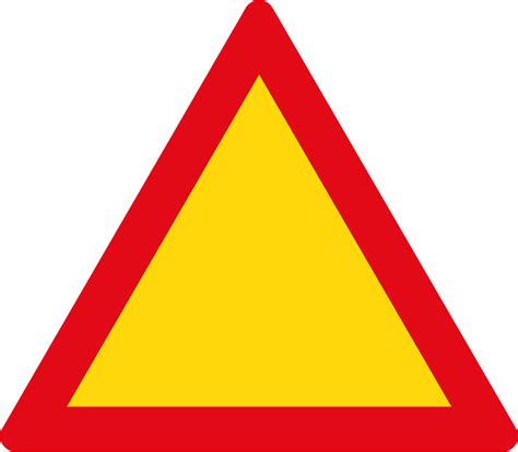 File:Triangle warning sign (red and yellow).svg - Wikimedia Commons