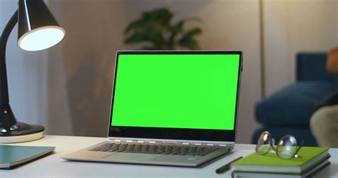 Open Laptop With Green Screen On Working Stock Footage SBV-339022547 ...