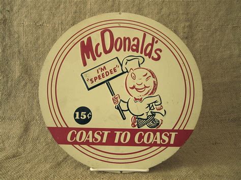 Vintage McDonald's Metal Sign / Vintage Advertising / Tin