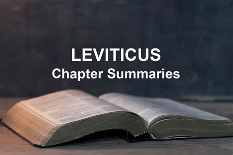 Leviticus Chapter Summaries (1-27)