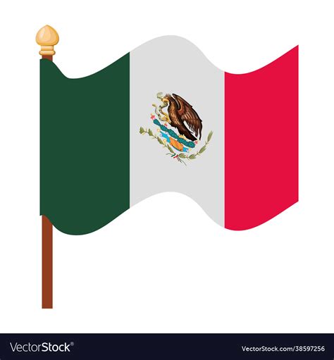 Mexico flag Royalty Free Vector Image - VectorStock