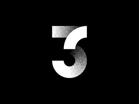 Three | Geometric design art, Numbers typography, Banner design inspiration