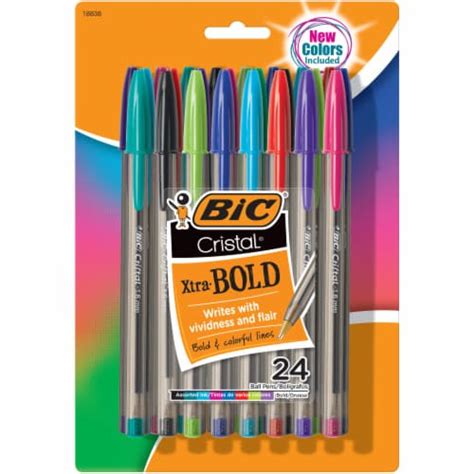 BIC® Cristal® Extra Bold Pens - Assorted, 24 pk - City Market