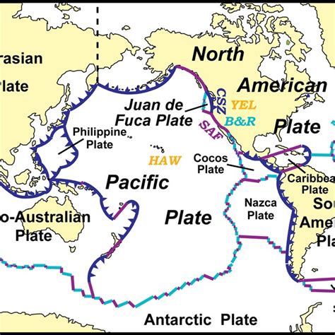 Types Of Plate Boundaries Map