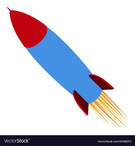 Isolated missile icon Royalty Free Vector Image